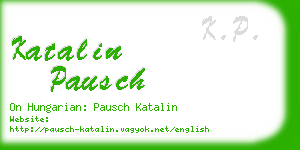 katalin pausch business card